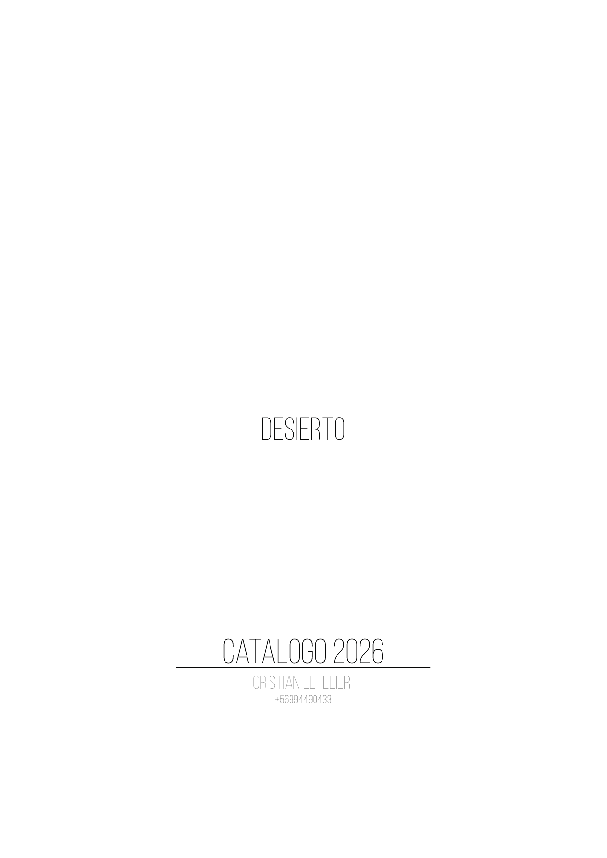 Portada catálogo Desierto